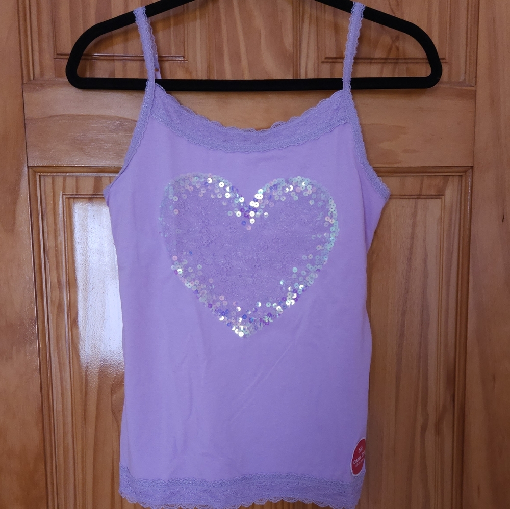 Justice sparkly tank top NWOT